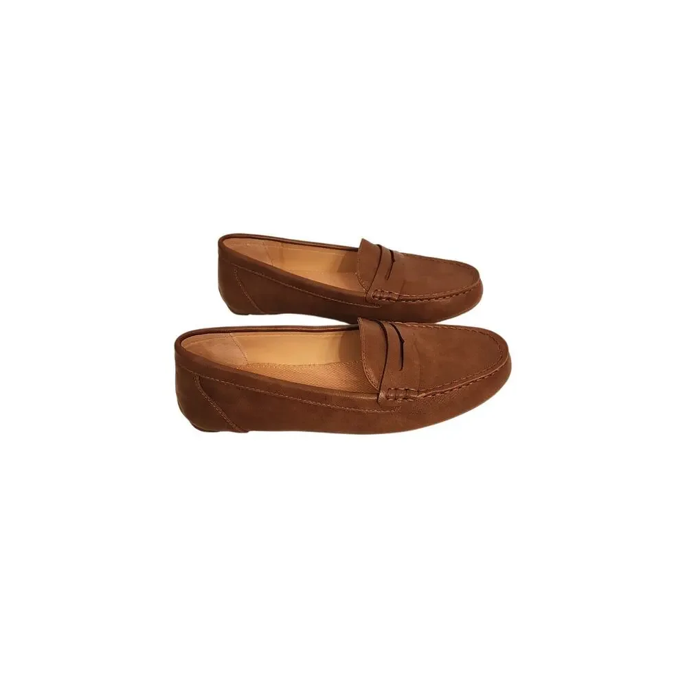 NWOB Style & Co Women's Serafinaa Driver Penny Loafers Brown 6.5
